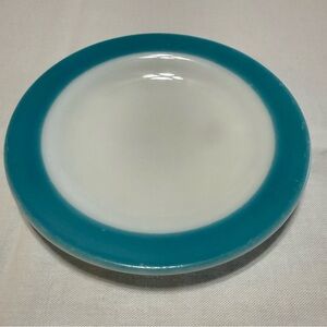 Pyrex Turquoise Milk Glass Plate